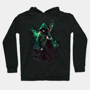 Dark Wizard in Green Robes Hoodie